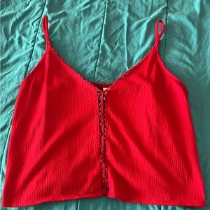 RED FLOWY TANK